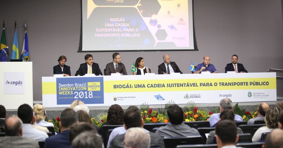 Roberto Cláudio debate uso do biometano no evento "Semanas da Inovação Suécia-Brasil"